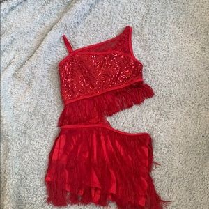 Red flapper romper